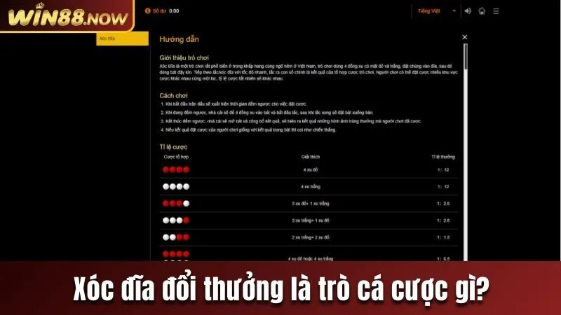 Xóc đĩa đổi thưởng là trò cá cược gì?